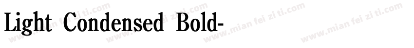 Light Condensed Bold字体转换